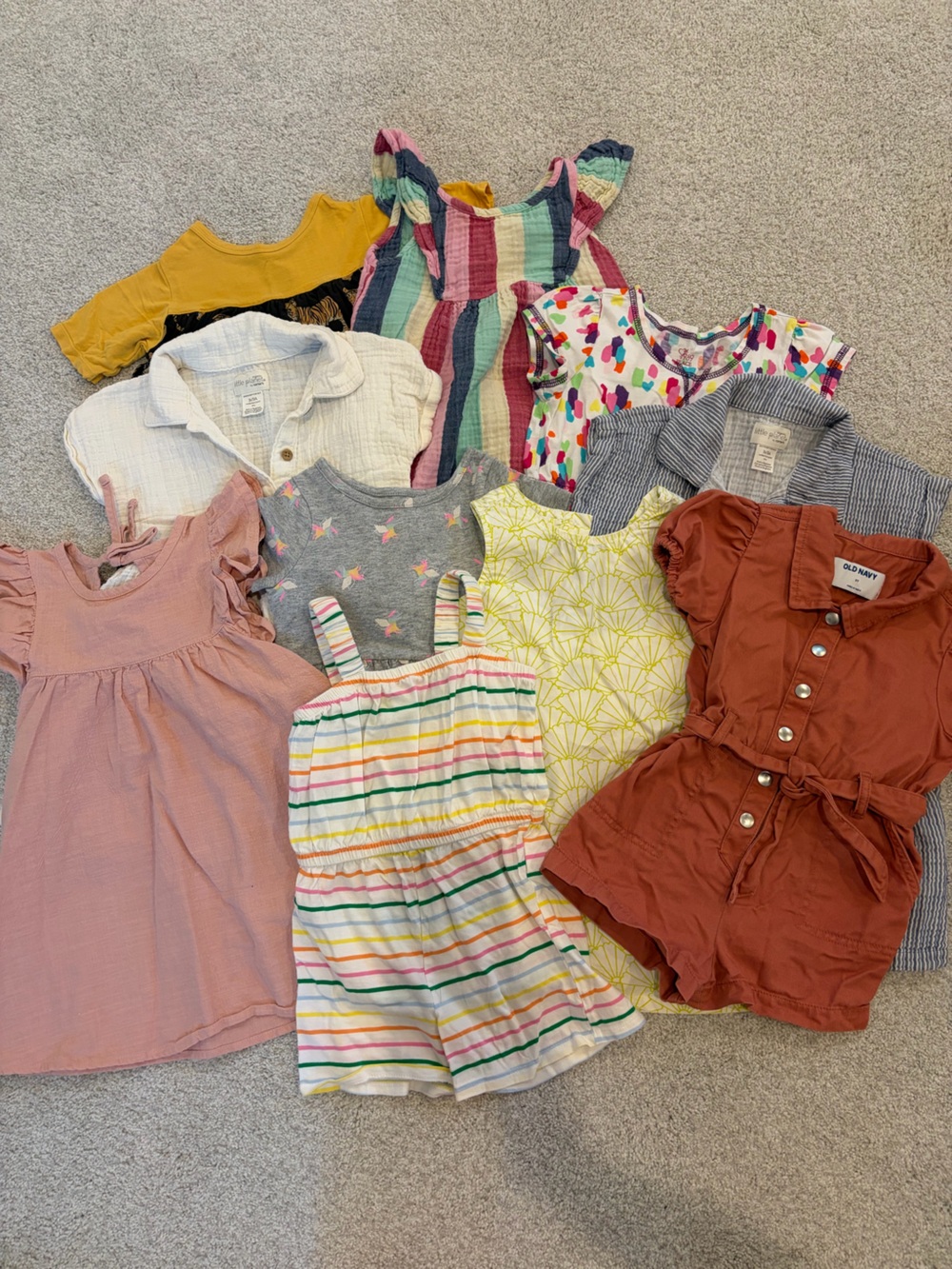 Mixed Toddler Clothing Lot of Dresses- Multicolor